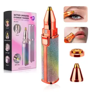 2-in-1 Electric Eyebrow Trimmer & Facial Hair Remover