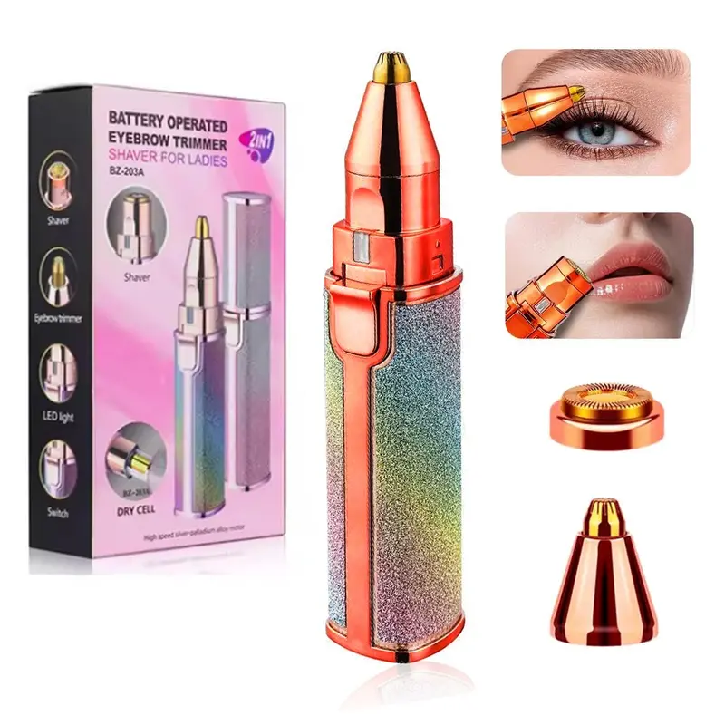 2-in-1 Electric Eyebrow Trimmer & Facial Hair Remover