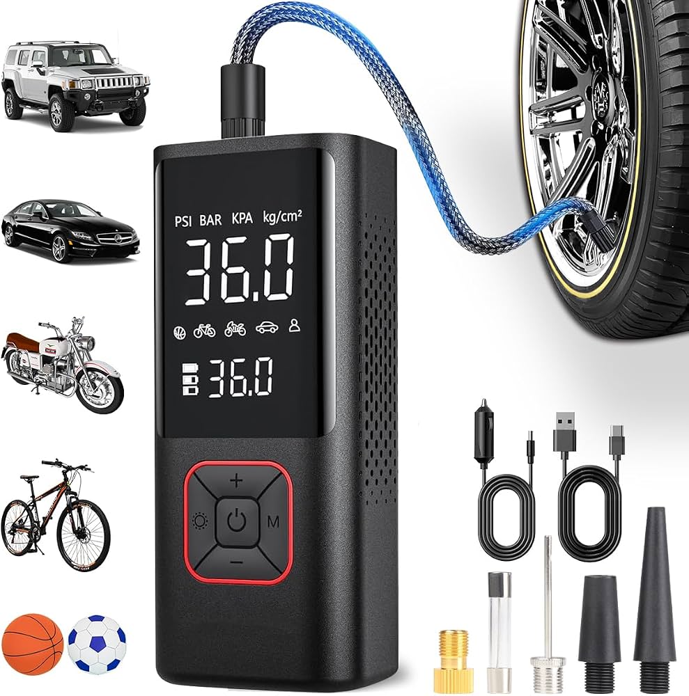 Portable Rechargeable Electric Tire Inflator